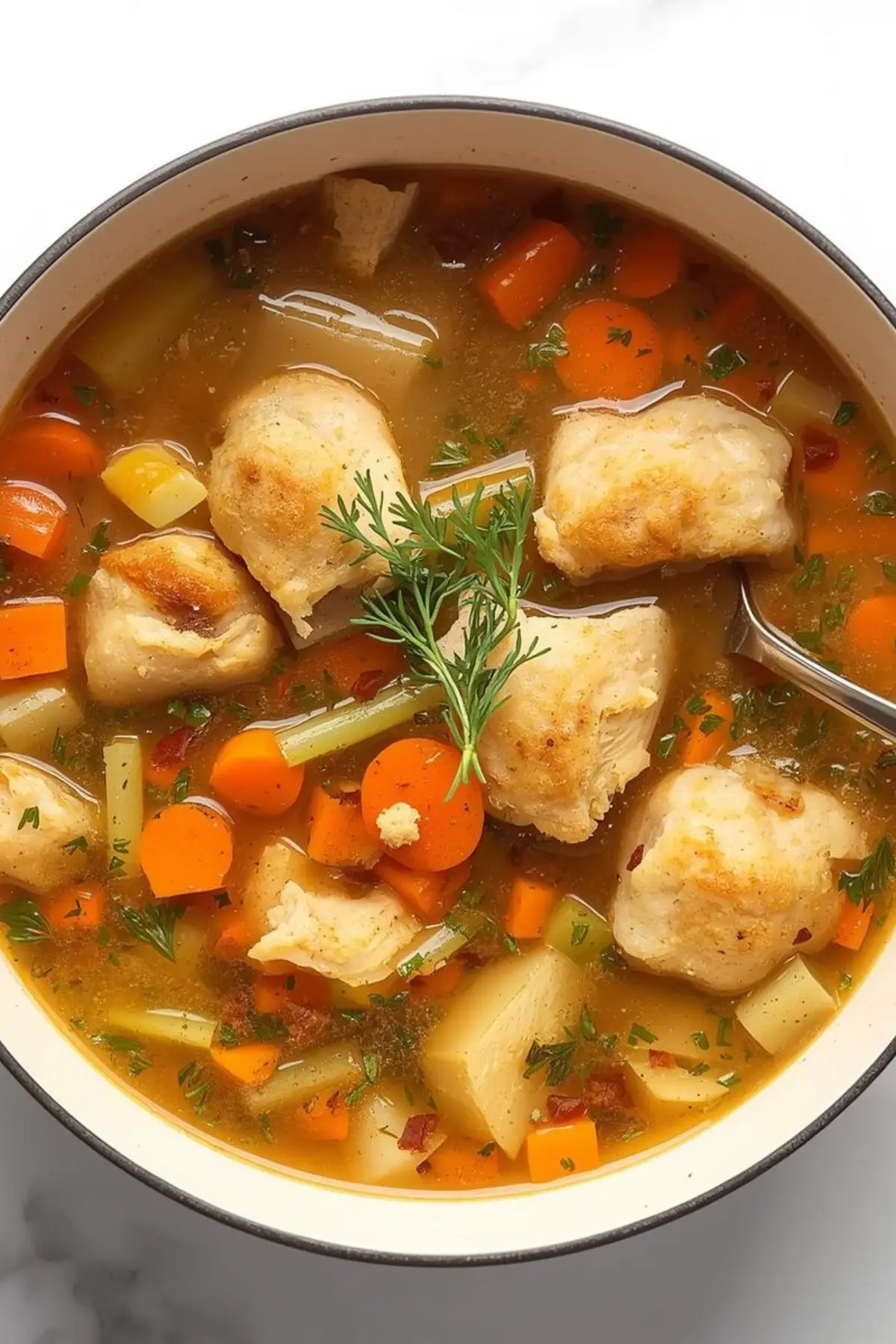 Shrimp-Curry-with-Crispy-Shallots-840x1200 Bowl of golden jewish chicken soup with matzo balls, carrots, celery and fresh dill on white background